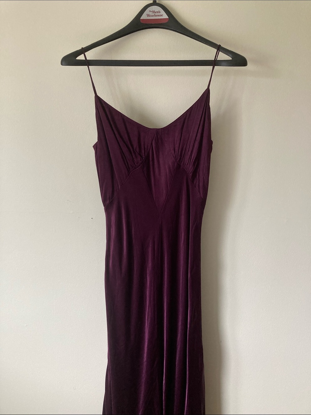 Plum Spaghetti-Strap Maxi Dress